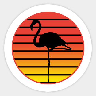 Sunset Flamingo Sticker